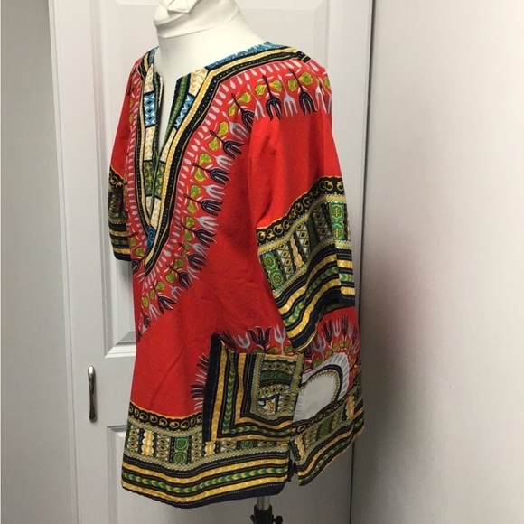 National Sport Shirts by Manhattan Mens Short Sleeve Ethnic Tunic, size L - Picture 9 of 11